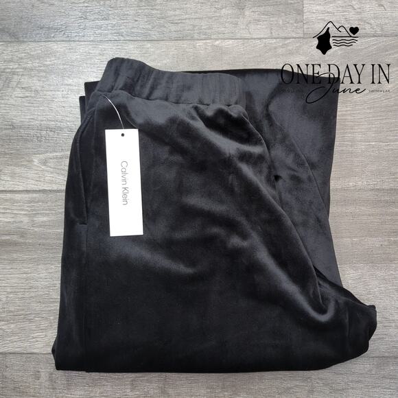Calvin Klein Velour Wide Leg Pull On Pants Size S - Picture 6 of 6
